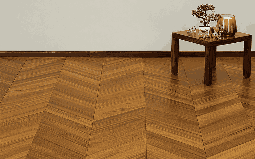 Burmese Teak Chevron